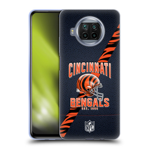 NFL Cincinnati Bengals Logo Art Football Stripes Soft Gel Case for Xiaomi Mi 10T Lite 5G