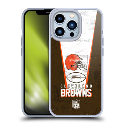 NFL Cleveland Browns Logo Art Banner Soft Gel Case for Apple iPhone 13 Pro