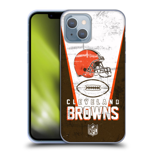 NFL Cleveland Browns Logo Art Banner Soft Gel Case for Apple iPhone 14