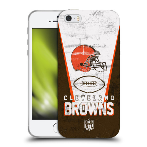 NFL Cleveland Browns Logo Art Banner Soft Gel Case for Apple iPhone 5 / 5s / iPhone SE 2016