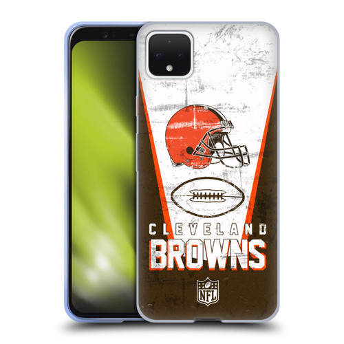NFL Cleveland Browns Logo Art Banner Soft Gel Case for Google Pixel 4 XL