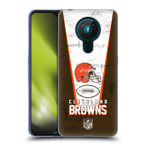 NFL Cleveland Browns Logo Art Banner Soft Gel Case for Nokia 5.3