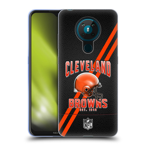 NFL Cleveland Browns Logo Art Football Stripes Soft Gel Case for Nokia 5.3