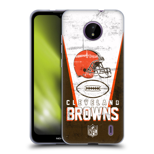 NFL Cleveland Browns Logo Art Banner Soft Gel Case for Nokia C10 / C20