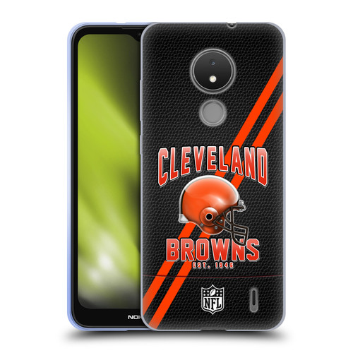 NFL Cleveland Browns Logo Art Football Stripes Soft Gel Case for Nokia C21