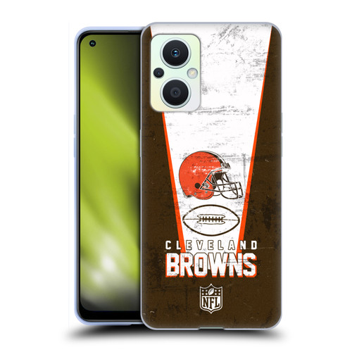 NFL Cleveland Browns Logo Art Banner Soft Gel Case for OPPO Reno8 Lite