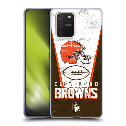 NFL Cleveland Browns Logo Art Banner Soft Gel Case for Samsung Galaxy S10 Lite