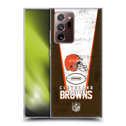 NFL Cleveland Browns Logo Art Banner Soft Gel Case for Samsung Galaxy Note20 Ultra / 5G