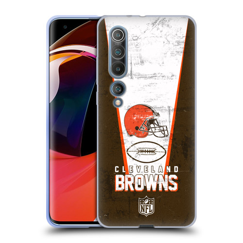NFL Cleveland Browns Logo Art Banner Soft Gel Case for Xiaomi Mi 10 5G / Mi 10 Pro 5G