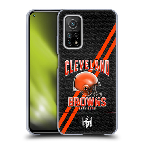 NFL Cleveland Browns Logo Art Football Stripes Soft Gel Case for Xiaomi Mi 10T 5G
