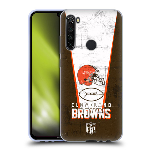 NFL Cleveland Browns Logo Art Banner Soft Gel Case for Xiaomi Redmi Note 8T