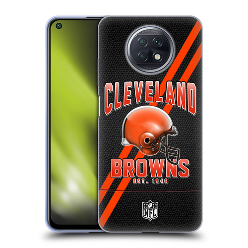 NFL Cleveland Browns Logo Art Football Stripes Soft Gel Case for Xiaomi Redmi Note 9T 5G