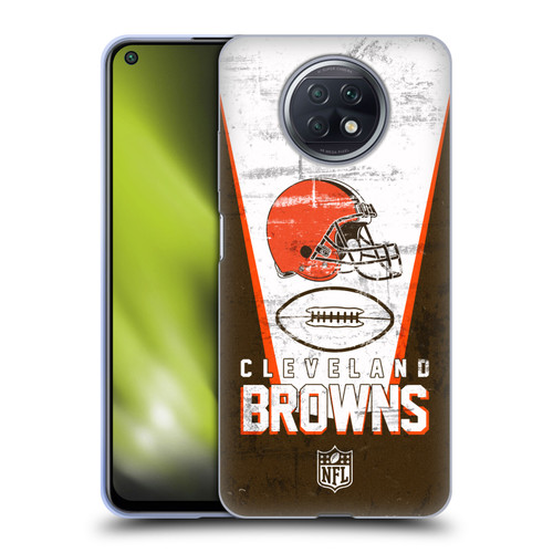 NFL Cleveland Browns Logo Art Banner Soft Gel Case for Xiaomi Redmi Note 9T 5G