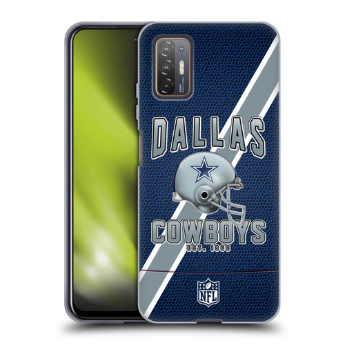 NFL Dallas Cowboys Logo Art Football Stripes Soft Gel Case for HTC Desire 21 Pro 5G