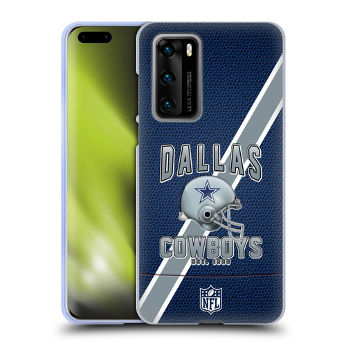 NFL Dallas Cowboys Logo Art Football Stripes Soft Gel Case for Huawei P40 5G