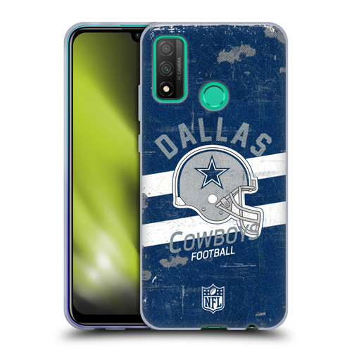 NFL Dallas Cowboys Logo Art Helmet Distressed Soft Gel Case for Huawei P Smart (2020)