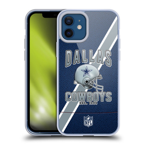 NFL Dallas Cowboys Logo Art Football Stripes Soft Gel Case for Apple iPhone 12 / iPhone 12 Pro