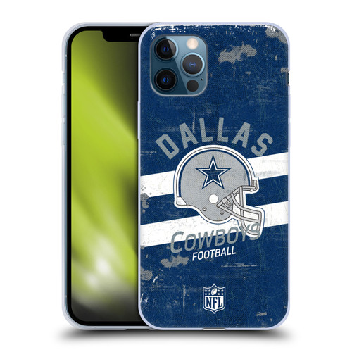 NFL Dallas Cowboys Logo Art Helmet Distressed Soft Gel Case for Apple iPhone 12 / iPhone 12 Pro