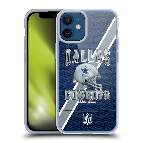 NFL Dallas Cowboys Logo Art Football Stripes Soft Gel Case for Apple iPhone 12 Mini