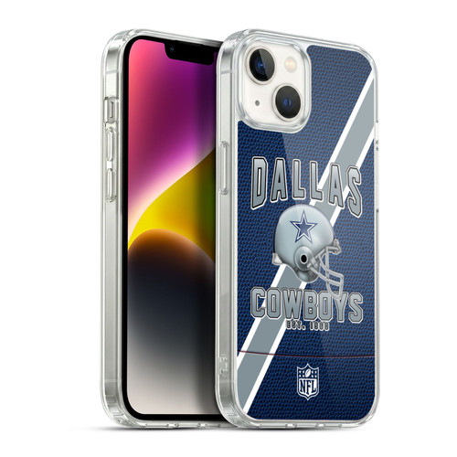 NFL Dallas Cowboys Logo Art Football Stripes Soft Gel Case for Apple iPhone 14 Plus & MagSafe