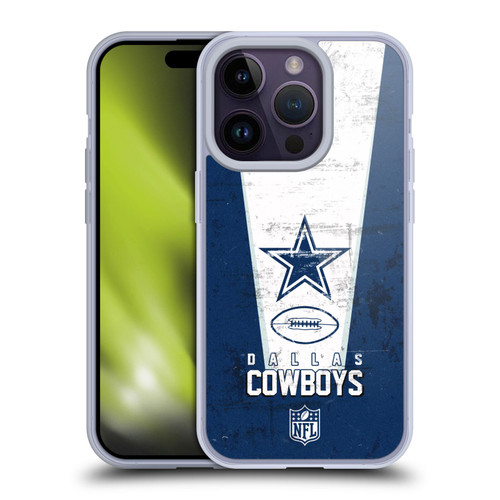 NFL Dallas Cowboys Logo Art Banner Soft Gel Case for Apple iPhone 14 Pro