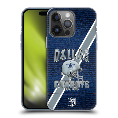 NFL Dallas Cowboys Logo Art Football Stripes Soft Gel Case for Apple iPhone 14 Pro