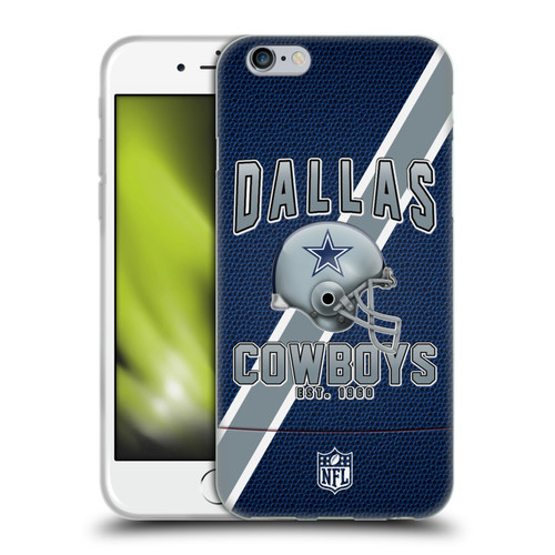 NFL Dallas Cowboys Logo Art Football Stripes Soft Gel Case for Apple iPhone 6 / iPhone 6s