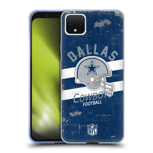 NFL Dallas Cowboys Logo Art Helmet Distressed Soft Gel Case for Google Pixel 4 XL