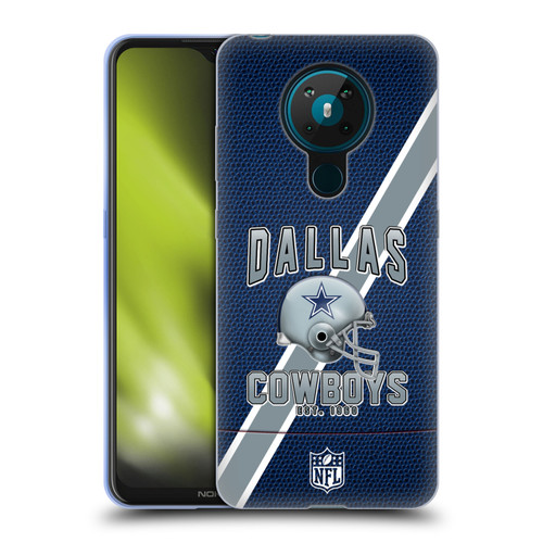 NFL Dallas Cowboys Logo Art Football Stripes Soft Gel Case for Nokia 5.3