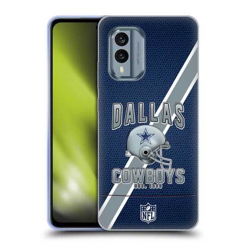 NFL Dallas Cowboys Logo Art Football Stripes Soft Gel Case for Nokia X30