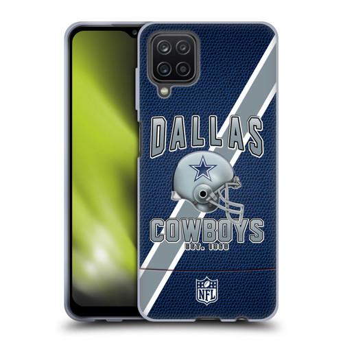 NFL Dallas Cowboys Logo Art Football Stripes Soft Gel Case for Samsung Galaxy A12 (2020)