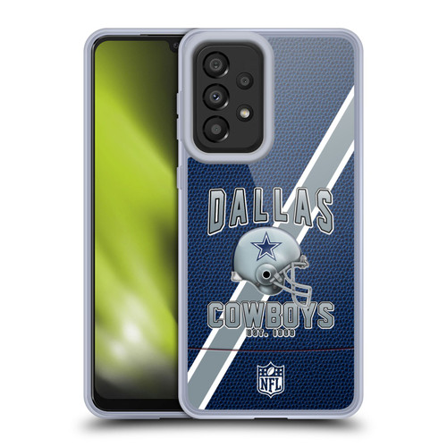 NFL Dallas Cowboys Logo Art Football Stripes Soft Gel Case for Samsung Galaxy A33 5G (2022)