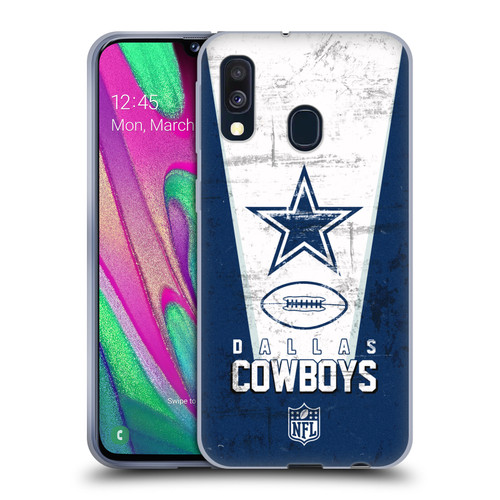 NFL Dallas Cowboys Logo Art Banner Soft Gel Case for Samsung Galaxy A40 (2019)