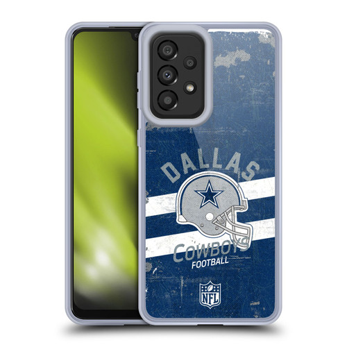 NFL Dallas Cowboys Logo Art Helmet Distressed Soft Gel Case for Samsung Galaxy A33 5G (2022)