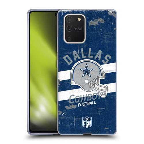 NFL Dallas Cowboys Logo Art Helmet Distressed Soft Gel Case for Samsung Galaxy S10 Lite