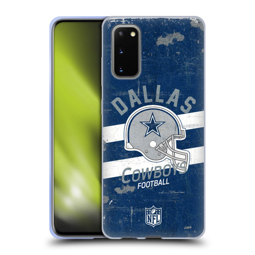 NFL Dallas Cowboys Logo Art Helmet Distressed Soft Gel Case for Samsung Galaxy S20 / S20 5G