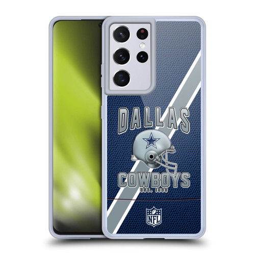 NFL Dallas Cowboys Logo Art Football Stripes Soft Gel Case for Samsung Galaxy S21 Ultra 5G