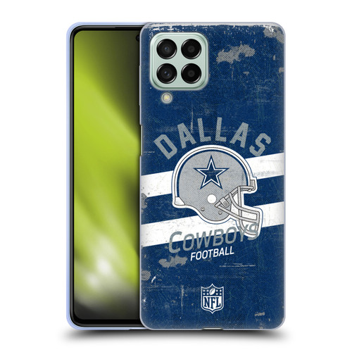 NFL Dallas Cowboys Logo Art Helmet Distressed Soft Gel Case for Samsung Galaxy M53 (2022)