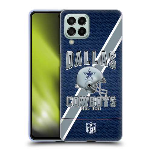 NFL Dallas Cowboys Logo Art Football Stripes Soft Gel Case for Samsung Galaxy M53 (2022)