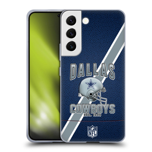 NFL Dallas Cowboys Logo Art Football Stripes Soft Gel Case for Samsung Galaxy S22 5G