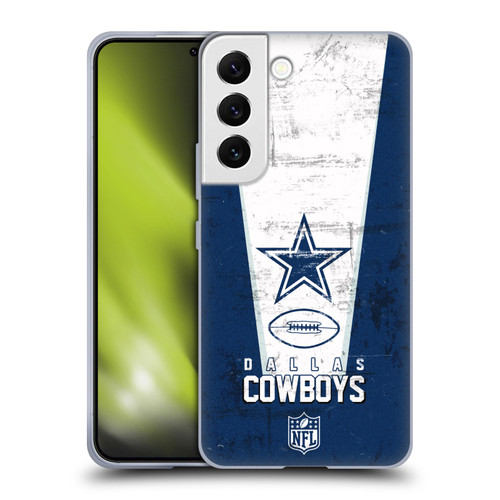 NFL Dallas Cowboys Logo Art Banner Soft Gel Case for Samsung Galaxy S22 5G