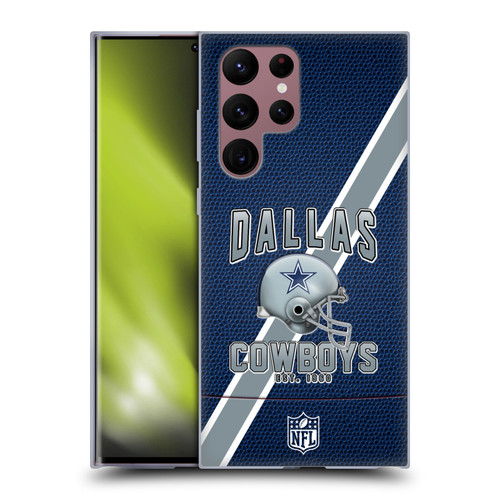 NFL Dallas Cowboys Logo Art Football Stripes Soft Gel Case for Samsung Galaxy S22 Ultra 5G