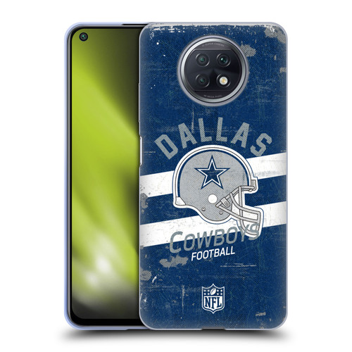 NFL Dallas Cowboys Logo Art Helmet Distressed Soft Gel Case for Xiaomi Redmi Note 9T 5G