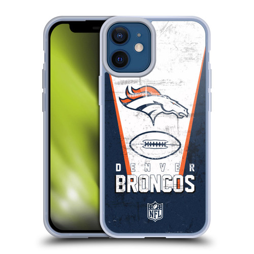 NFL Denver Broncos Logo Art Banner Soft Gel Case for Apple iPhone 12 Mini