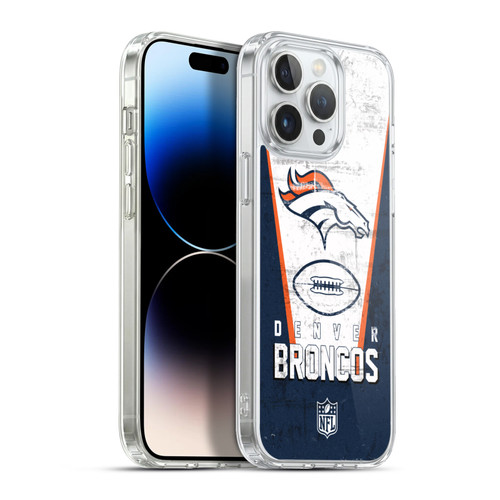 NFL Denver Broncos Logo Art Banner Soft Gel Case for Apple iPhone 13 Pro Max & MagSafe