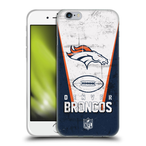 NFL Denver Broncos Logo Art Banner Soft Gel Case for Apple iPhone 6 / iPhone 6s