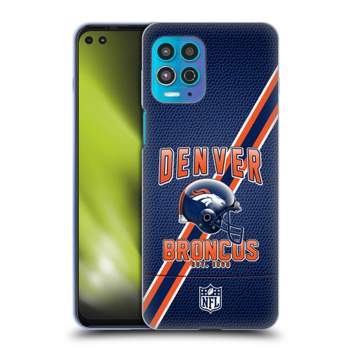 NFL Denver Broncos Logo Art Football Stripes Soft Gel Case for Motorola Moto G100