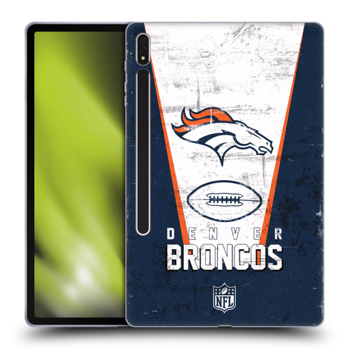 NFL Denver Broncos Logo Art Banner Soft Gel Case for Samsung Galaxy Tab S8 Plus