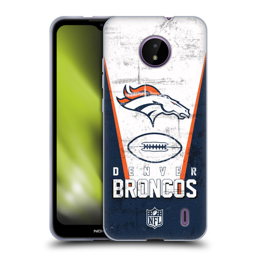 NFL Denver Broncos Logo Art Banner Soft Gel Case for Nokia C10 / C20