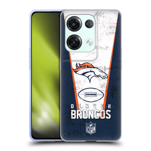 NFL Denver Broncos Logo Art Banner Soft Gel Case for OPPO Reno8 Pro